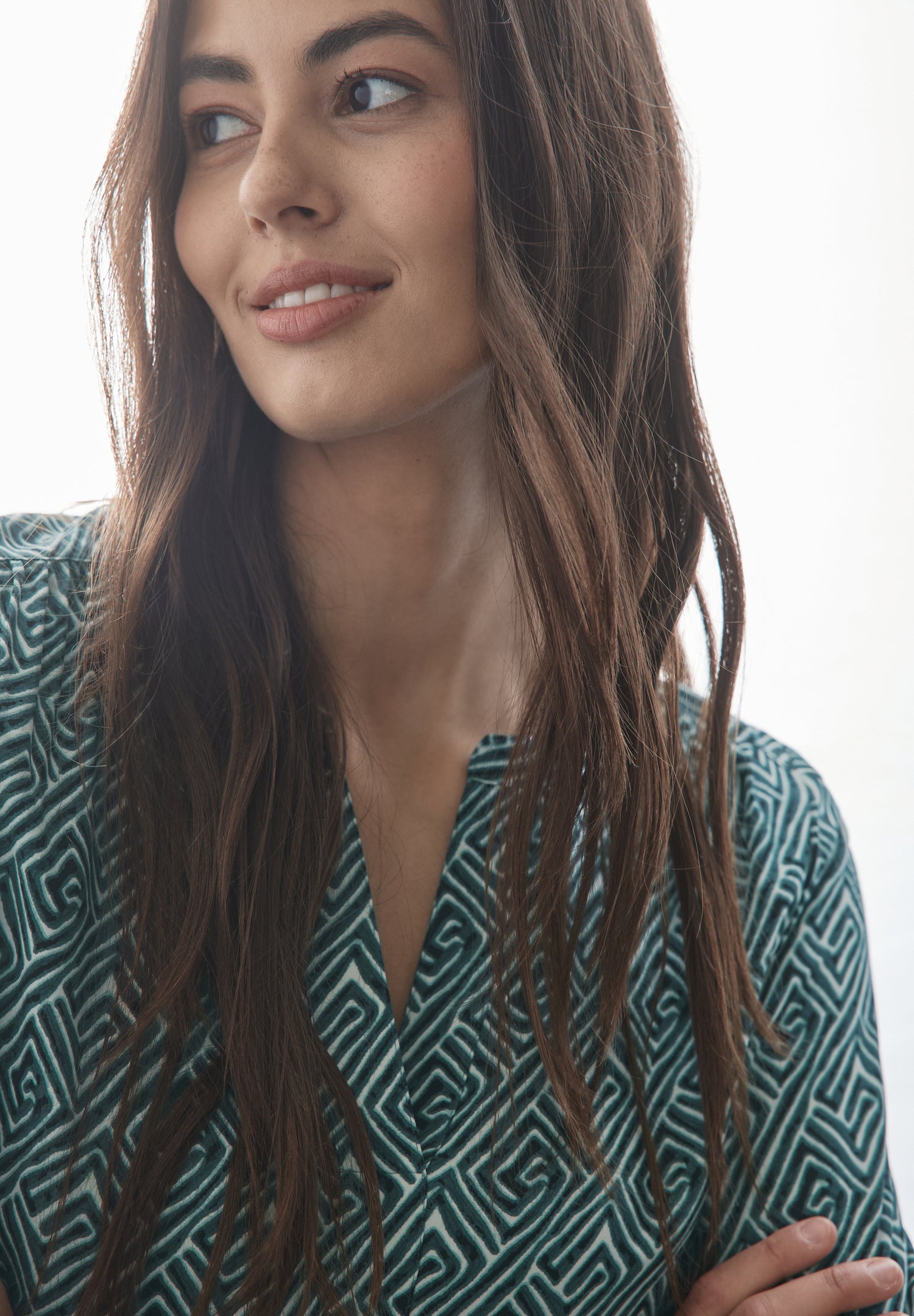 Street One Langarmbluse Damen Geometrisches Muster