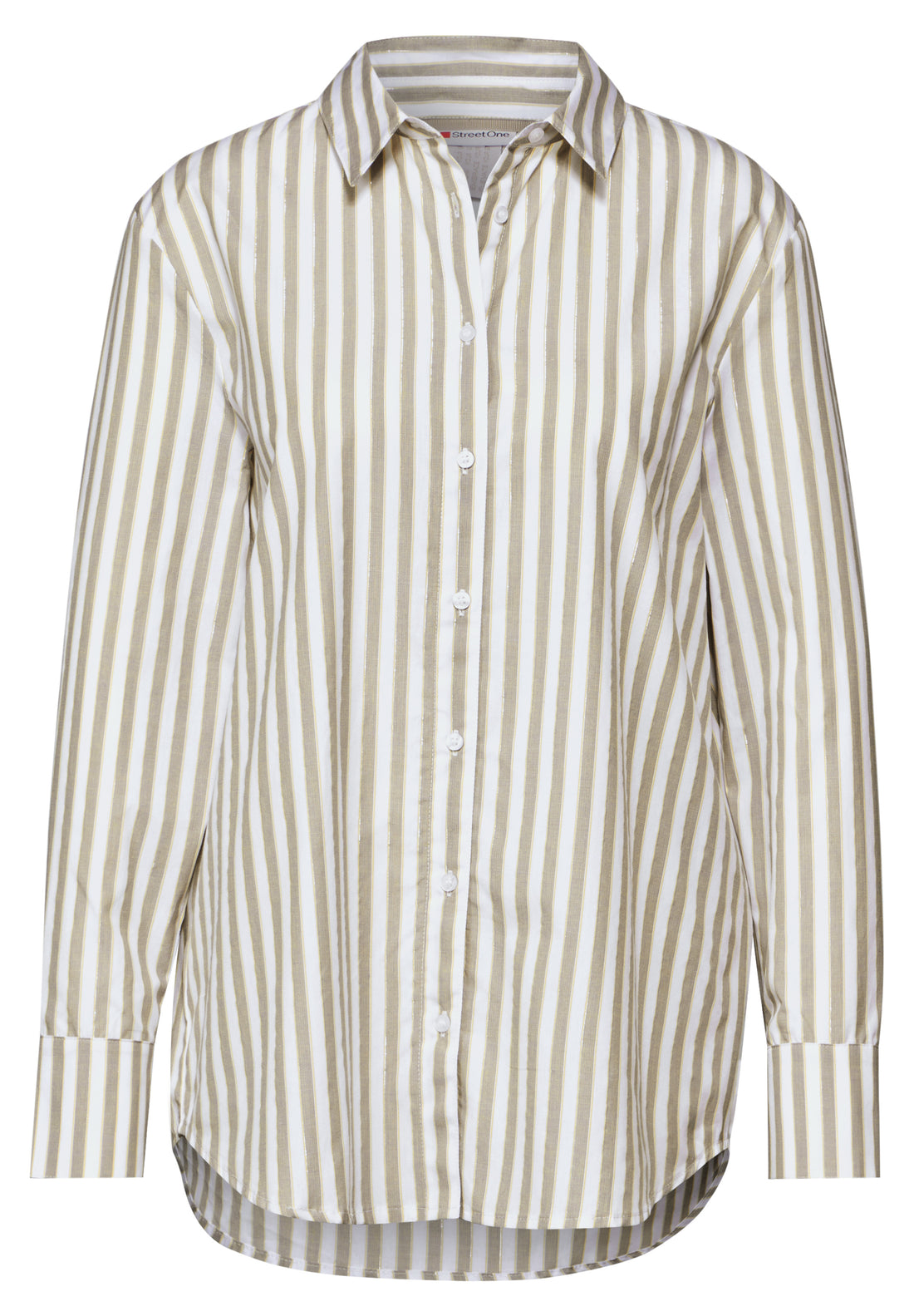 Street One Hemdbluse Damen Klassisch Gestreift Glitzer-Effekt