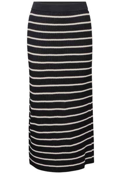 Street One Midi-Rock Damen Elastischer Bund Rippstruktur Viskosemix