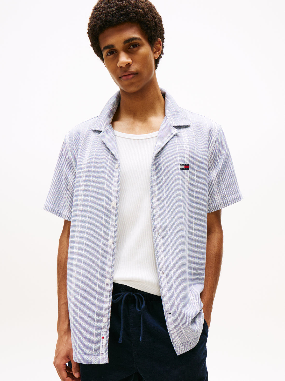 The Urban Retreat TJM TEXTURED REG CAMP SHIRT EXT - Herren Blue Moment Stripes