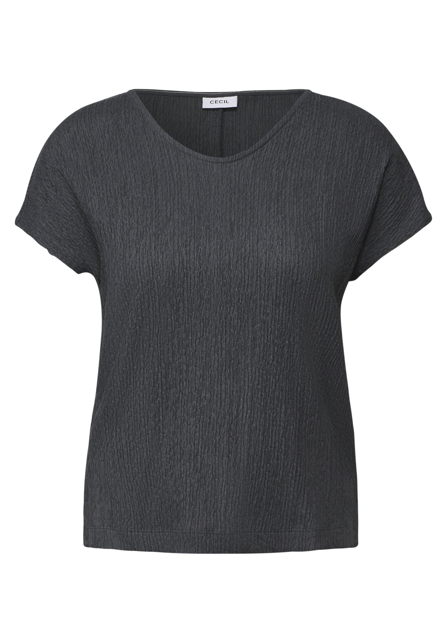 CECIL Smok-Struktur T-Shirt Damen Angenehmer Tragekomfort