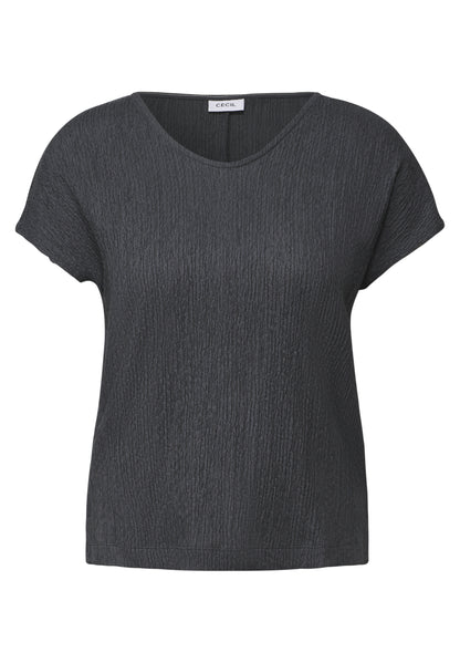 CECIL Smok-Struktur T-Shirt Damen Angenehmer Tragekomfort