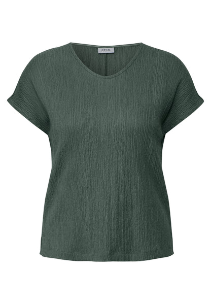 CECIL Smok-Struktur T-Shirt Damen Angenehmer Tragekomfort