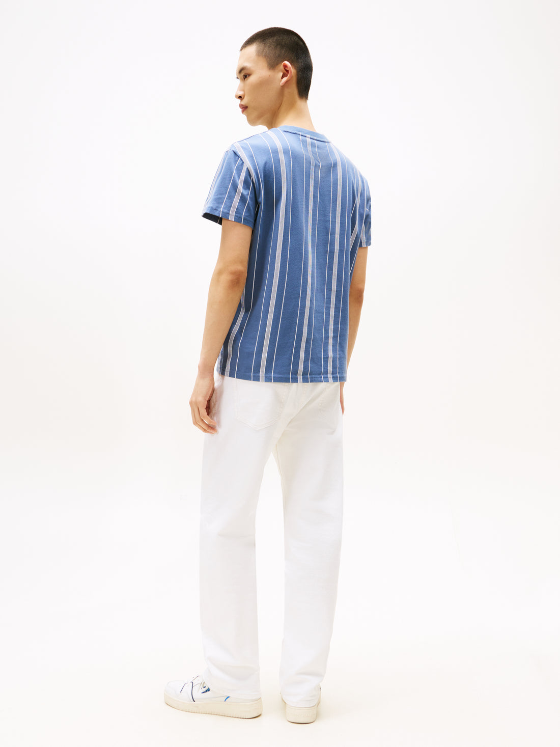TJM REG VERT STRIPE SS TEE - Herren T-Shirt in Blue Moment Stripe