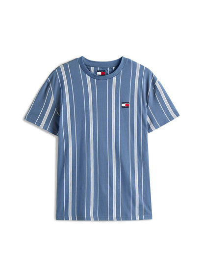 TJM REG VERT STRIPE SS TEE - Herren T-Shirt in Blue Moment Stripe