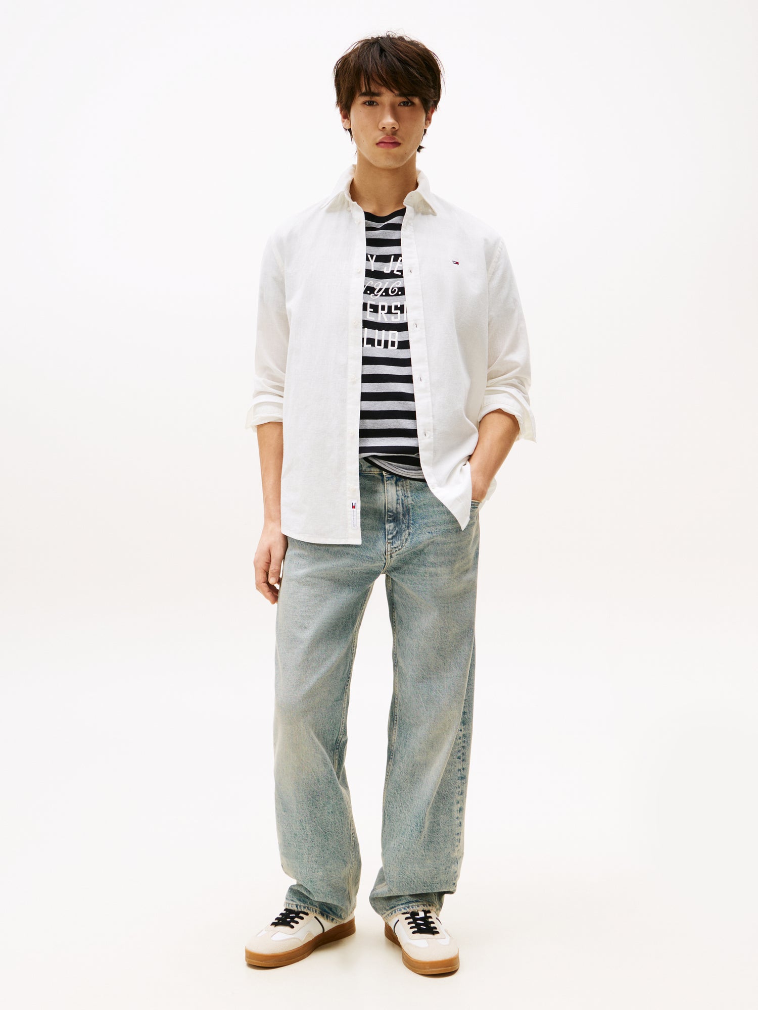 TJM REG LINEN BLEND LS SHIRT EXT - Hochwertiges Hemd für Männer