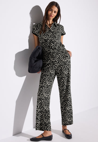 Street One Jumpsuit Damen Grafisches Muster Lockerer Loose Fit