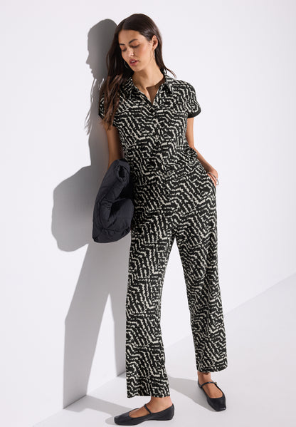 Street One Jumpsuit Damen Grafisches Muster Lockerer Loose Fit