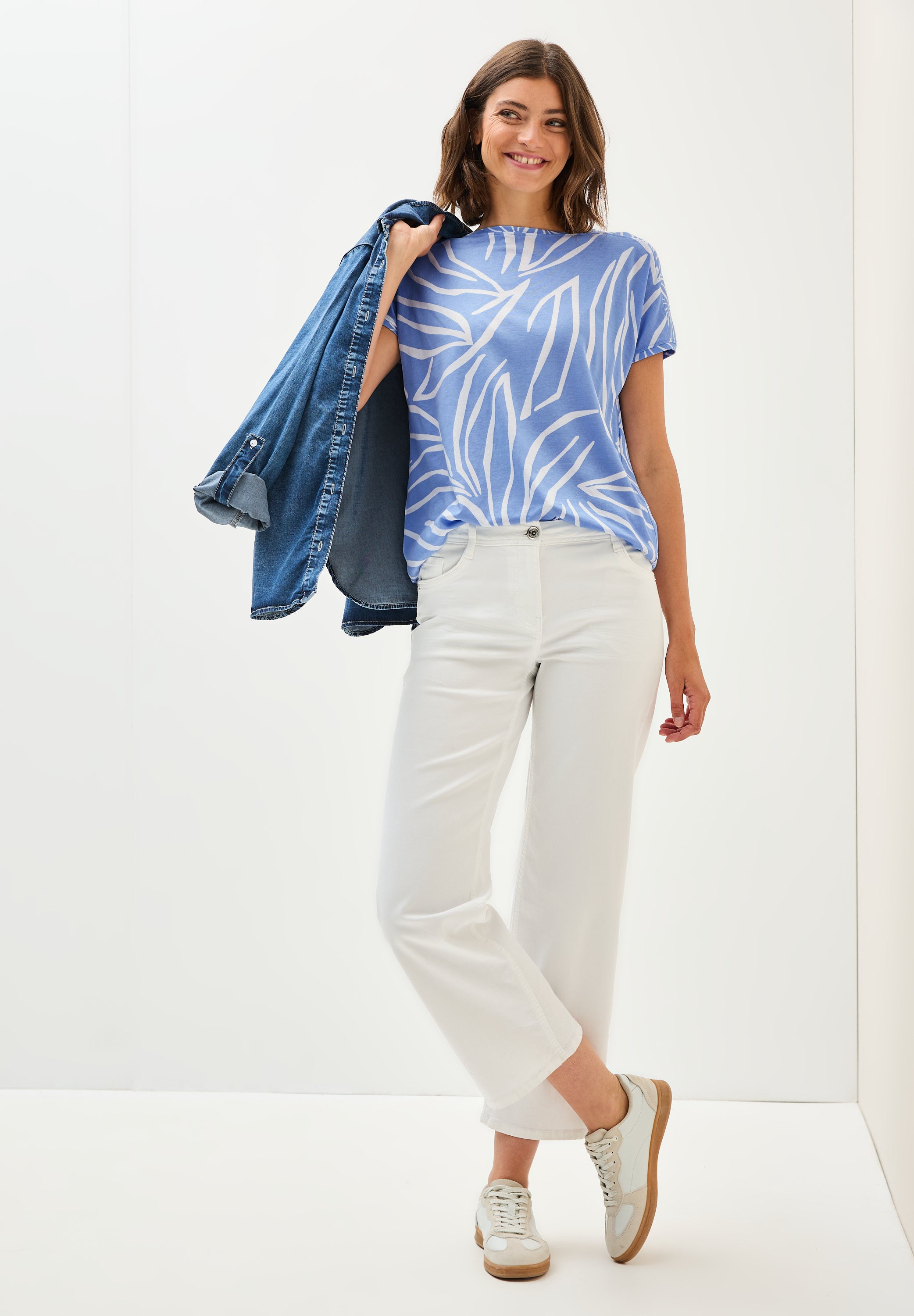 CECIL Print-Mix Shirt Damen bequemer Sitz