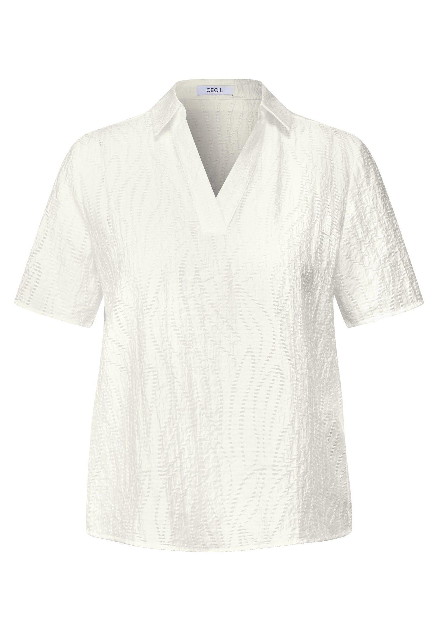 CECIL Blusenshirt Damen Hemdkragen Struktur