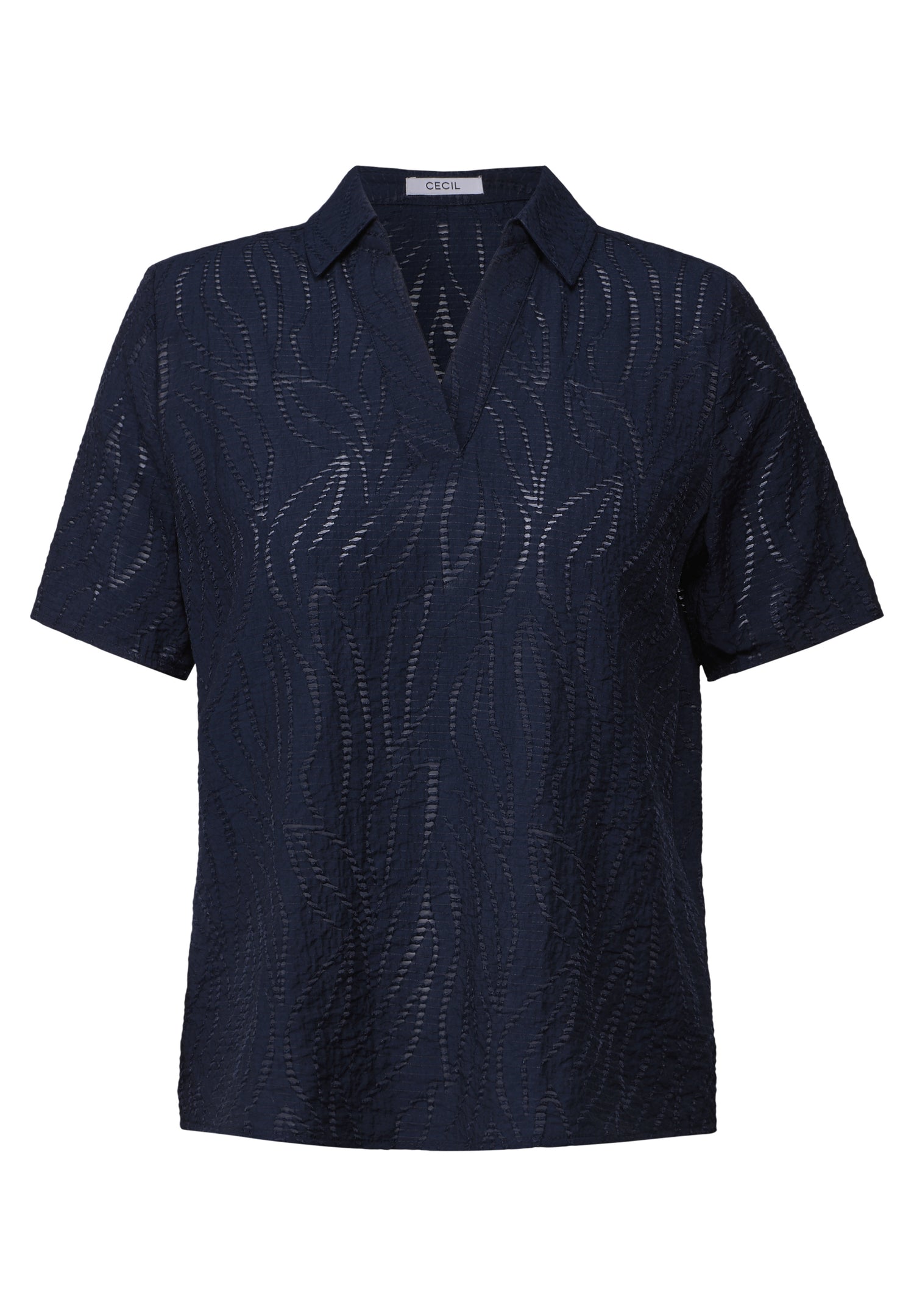 CECIL Blusenshirt Damen Hemdkragen Struktur