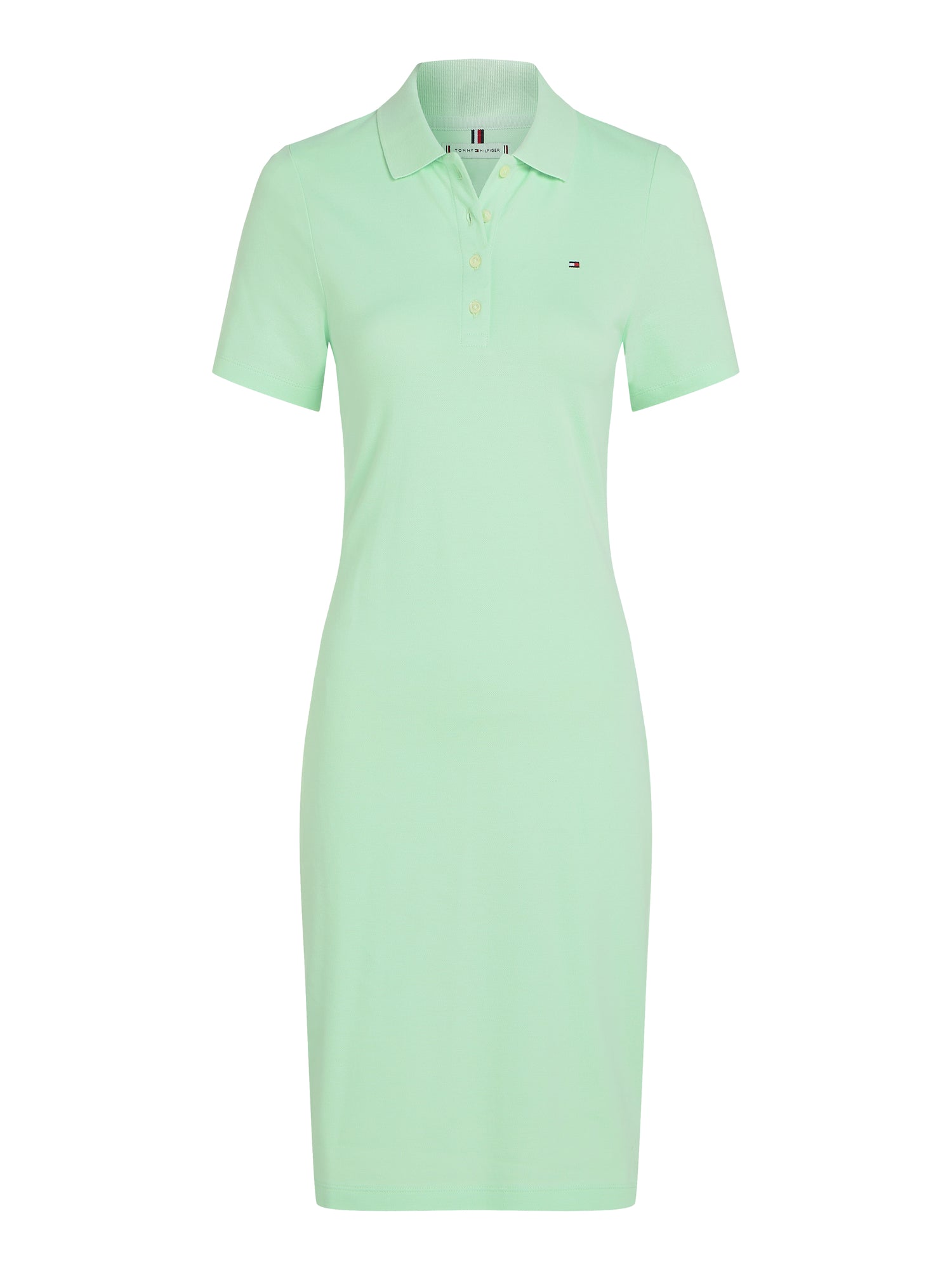 1985 SLIM PIQUE POLO DRESS SS für Damen in Opalgrün