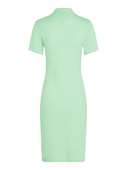 1985 SLIM PIQUE POLO DRESS SS für Damen in Opalgrün