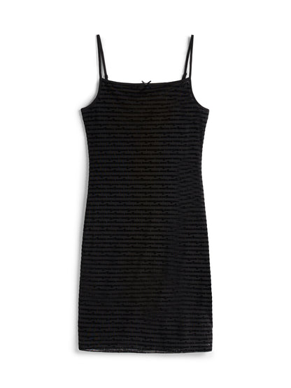 TJW SCRIPT AOP MESH DRESS Damen Sportlich Flexibel