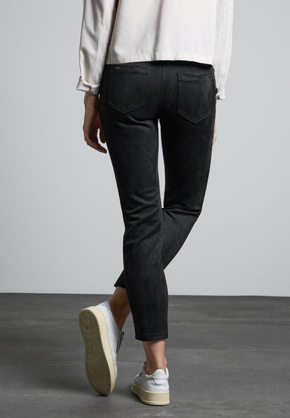 Street One Skinny Fit Damen Hose Velours-Look Hope