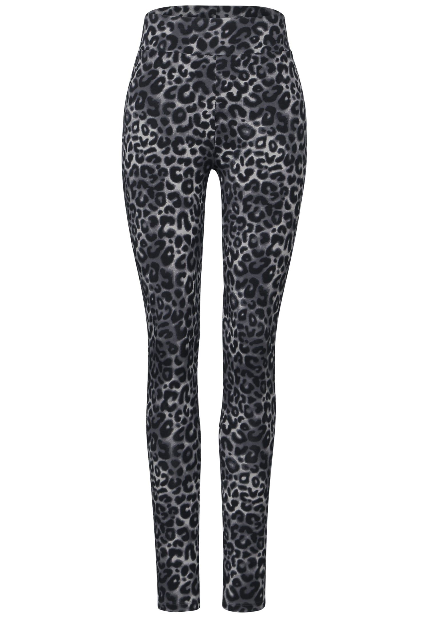 Street One Leggings Damen Leo-Print Elastischer Baumwollmix