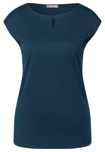 Street One ärmelloses Shirt Damen moderner Rundhalsausschnitt