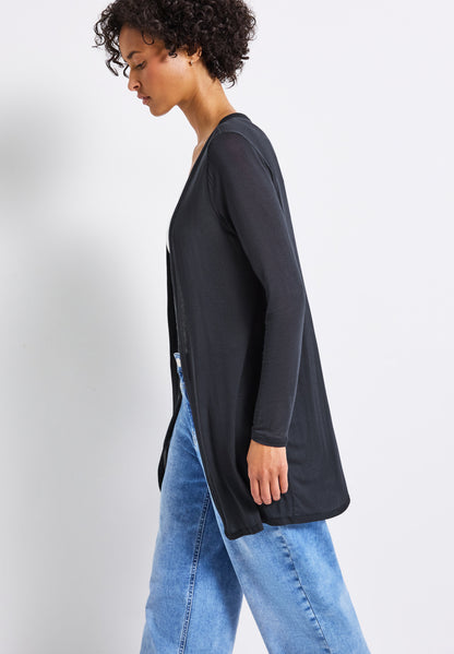 Street One Lange Offene Jacke Damen Luftiger Look