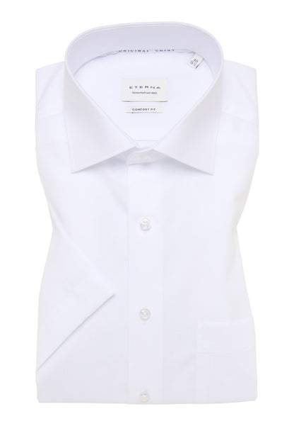 Eterna Shirt Popeline Kurzarm Herren bügelfrei