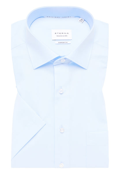 Eterna Shirt Popeline Kurzarm Herren bügelfrei