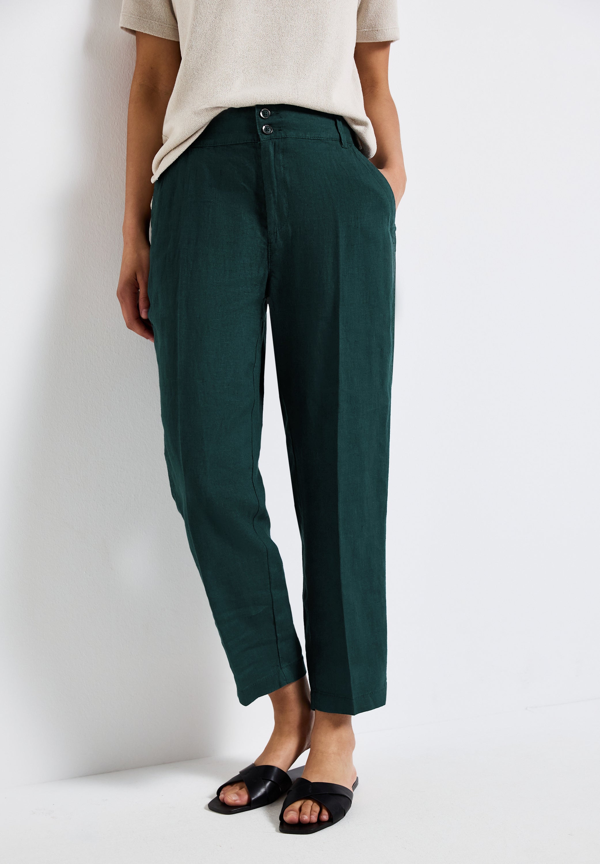 Street One Leinen-Chino Damen Sommer Casual Fit