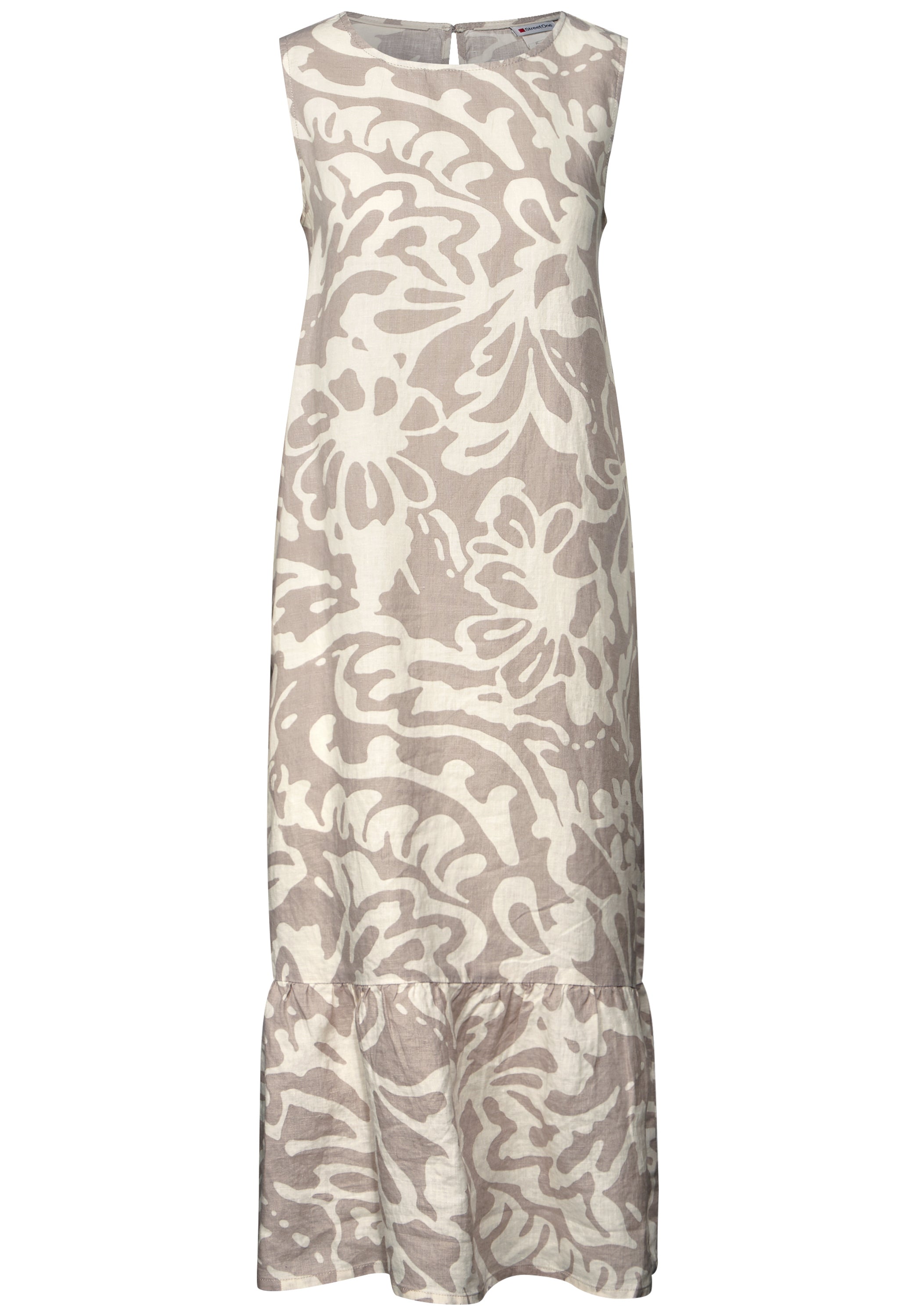 Street One Volant-Kleid Damen Leinen Ärmellos Blumig