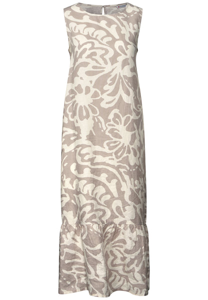 Street One Volant-Kleid Damen Leinen Ärmellos Blumig