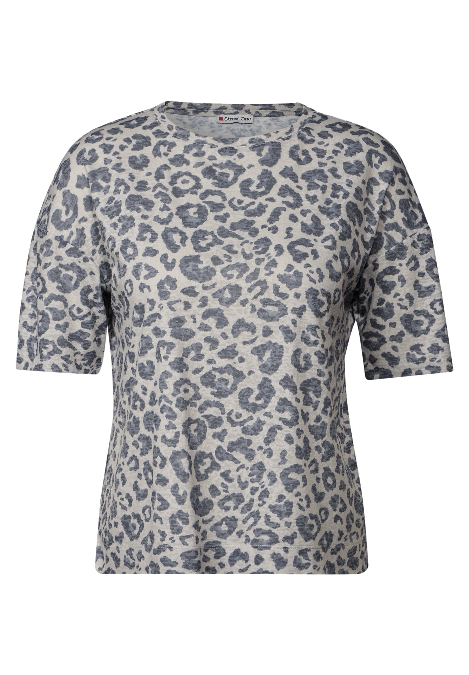 Street One Ausbrenner-Shirt mit Leo-Muster Damen luftig leicht