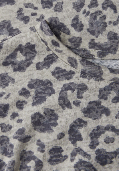 Street One Ausbrenner-Shirt mit Leo-Muster Damen luftig leicht