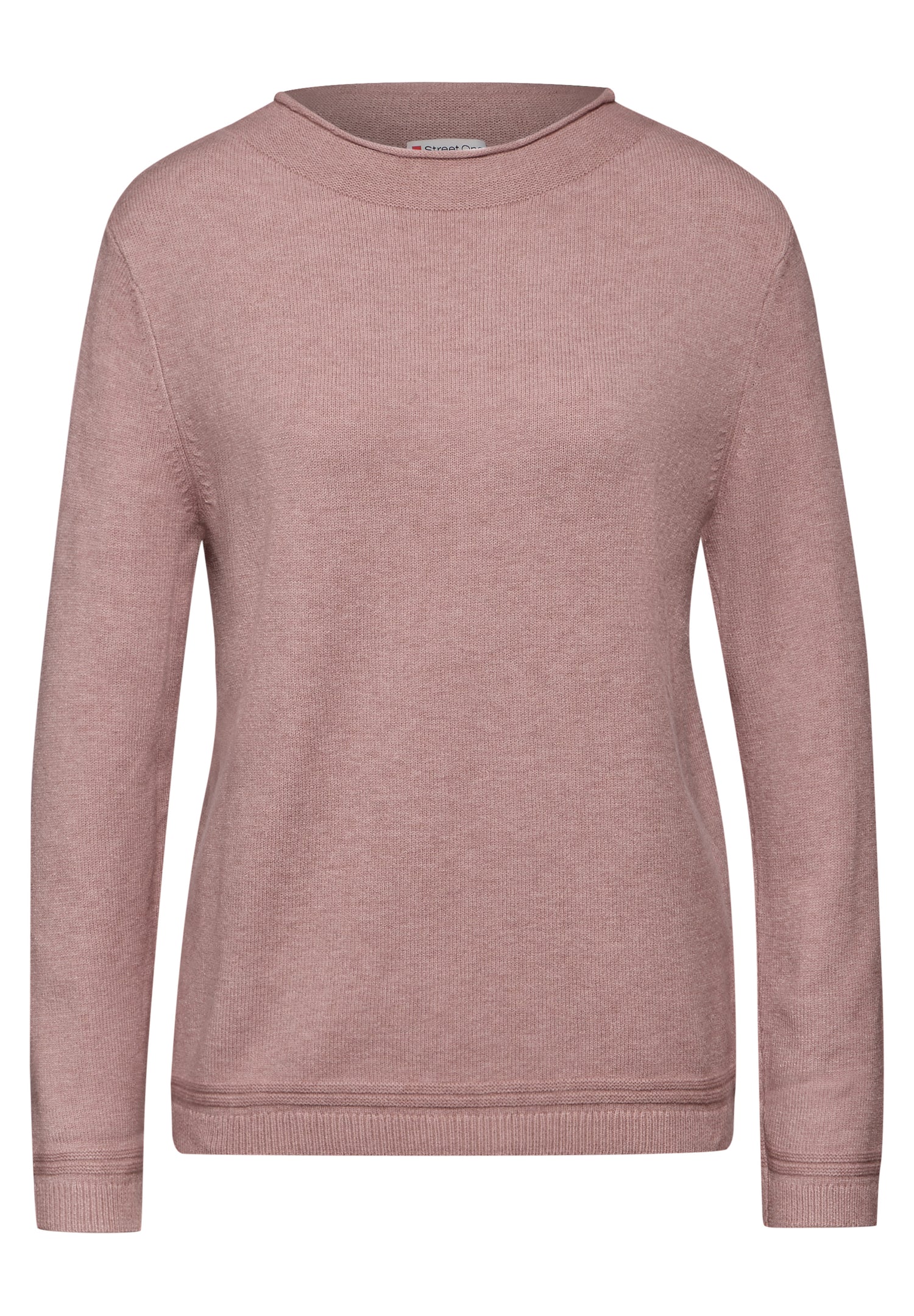 Street One Pullover Damen Gerollter Saum Langarm Bequem