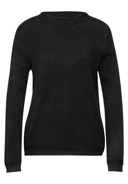 Street One Pullover Damen Gerollter Saum Langarm Bequem