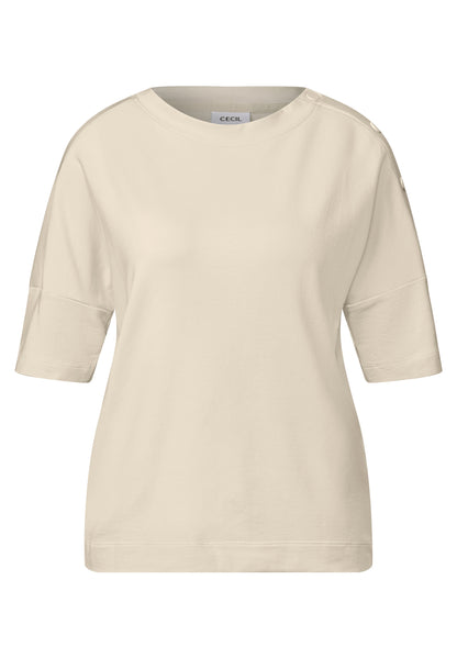 CECIL Shirt Damen mit Knopfdetail und dropped shoulders