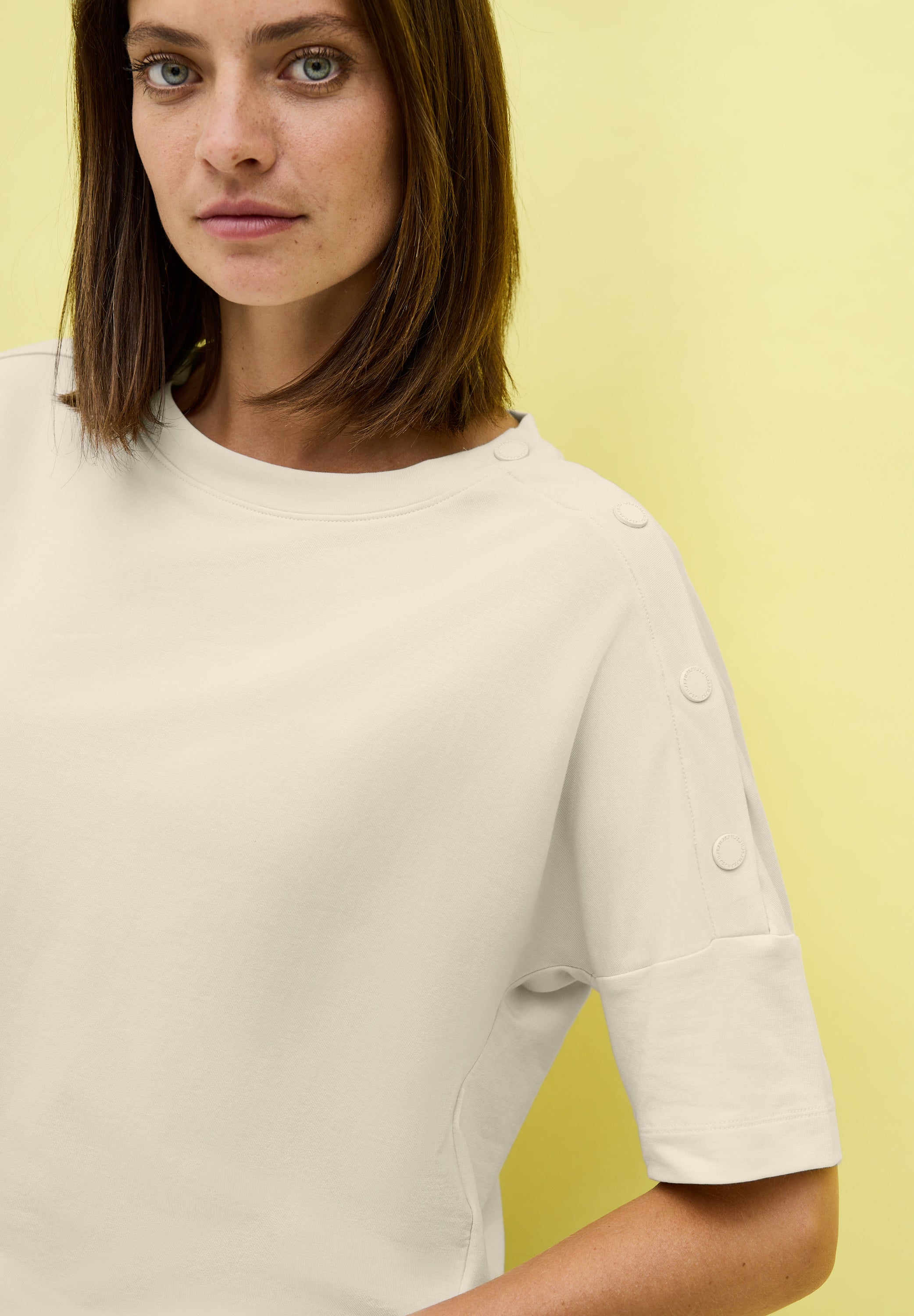 CECIL Shirt Damen mit Knopfdetail und dropped shoulders