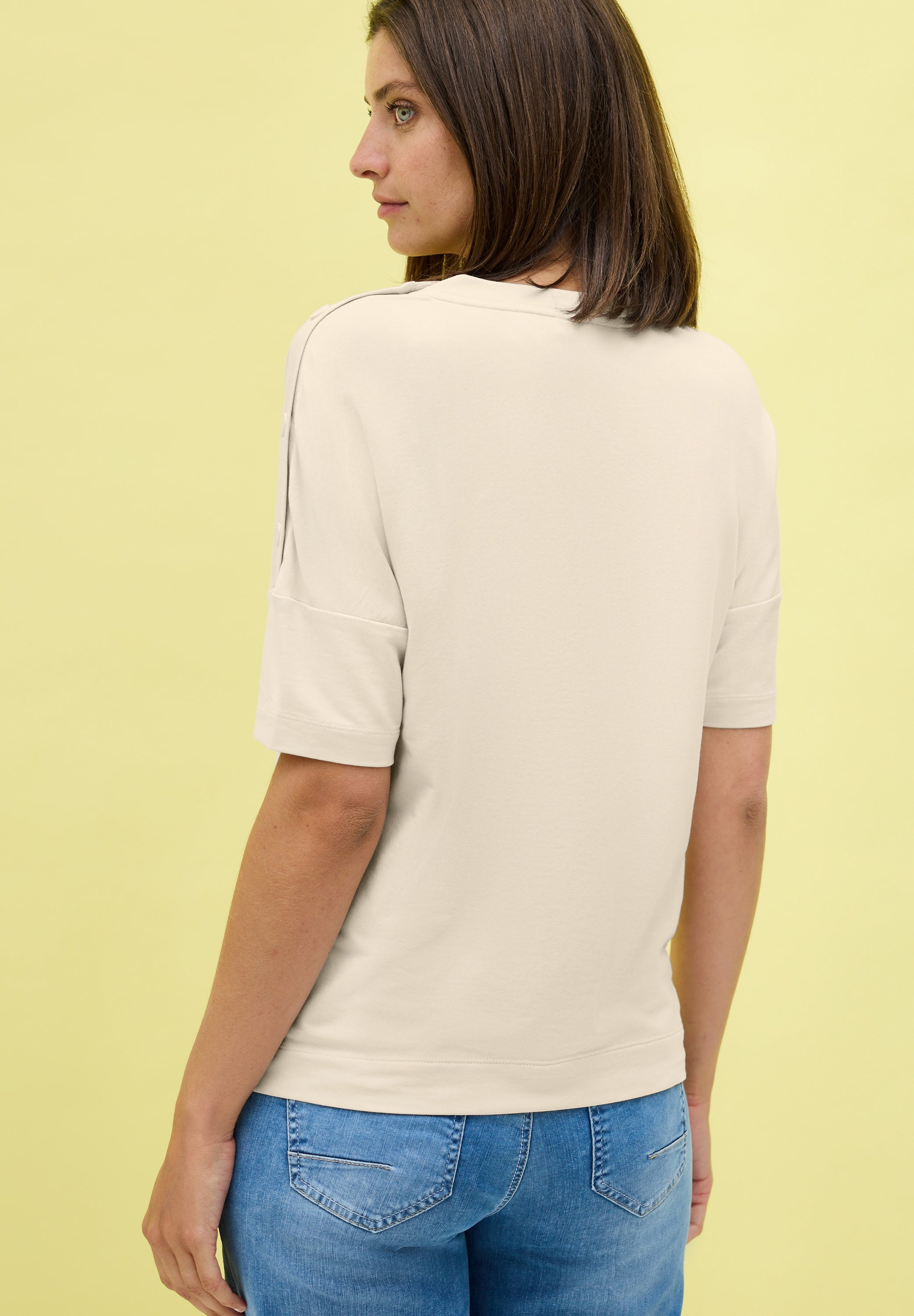 CECIL Shirt Damen mit Knopfdetail und dropped shoulders