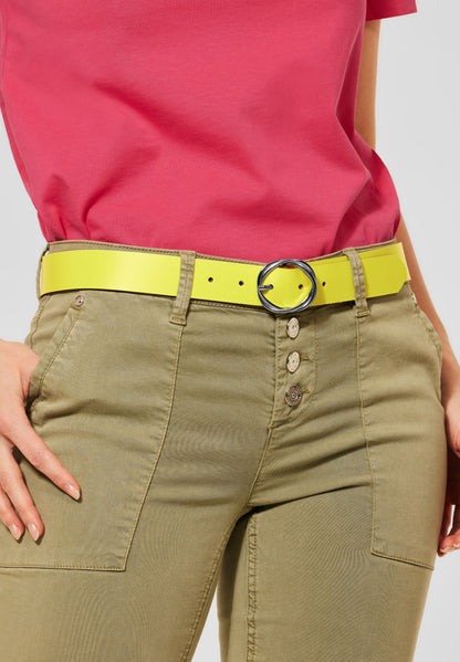 Street One Classic Leather Belt Damen feminin Silberschnalle