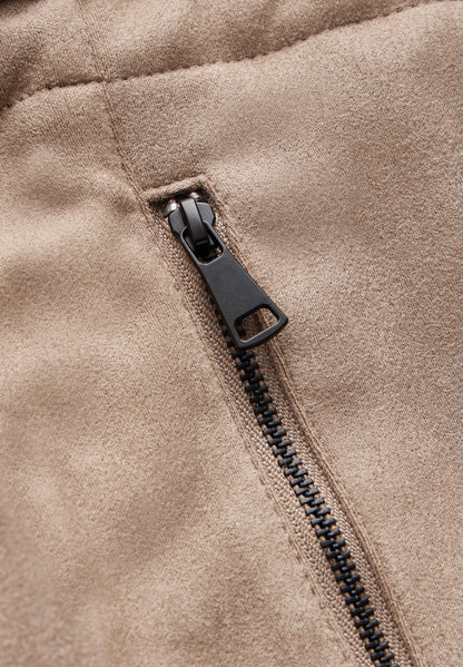 Street One Velours-Look Damen-Hose Bonny in Beige
