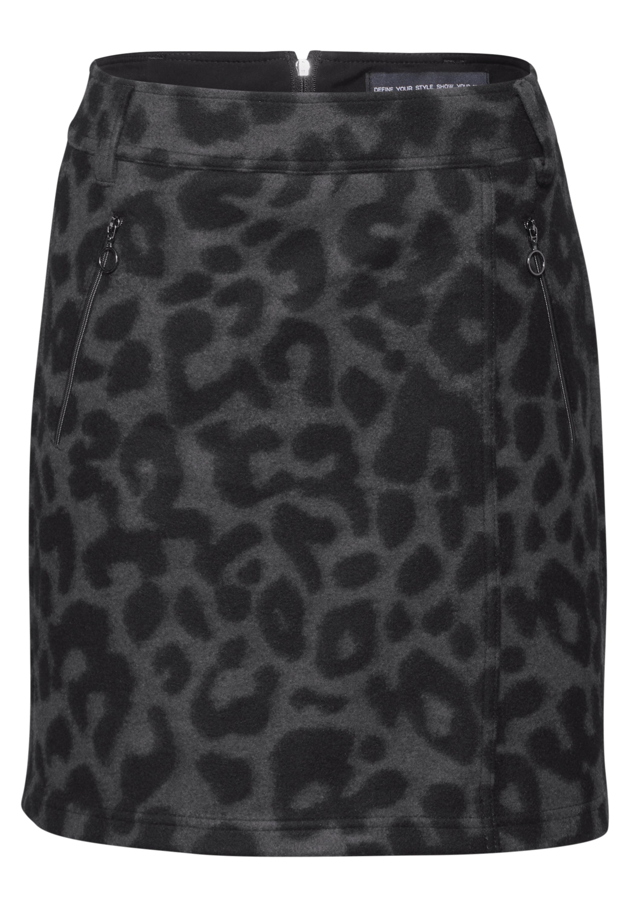 Street One Leo-Rock Damen wickeloptik Leo-Muster