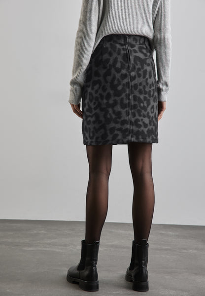 Street One Leo-Rock Damen wickeloptik Leo-Muster