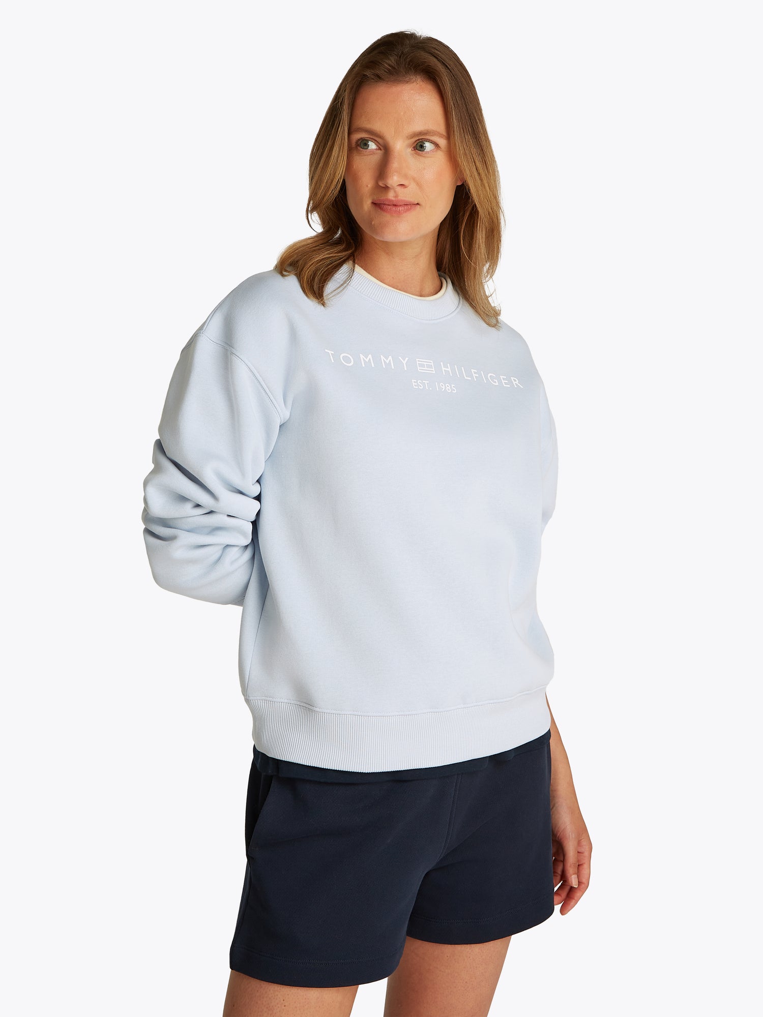 MDRN REG CORP Sweatshirt Damen Logo-Print Bequem