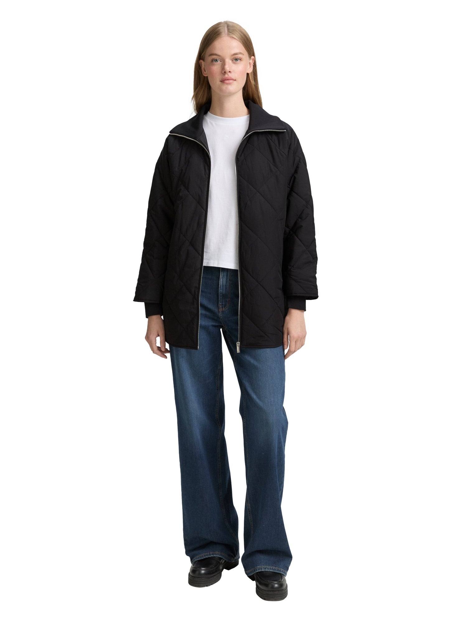 Tom Tailor Denim Loose Fit Steppmantel Damen deep black