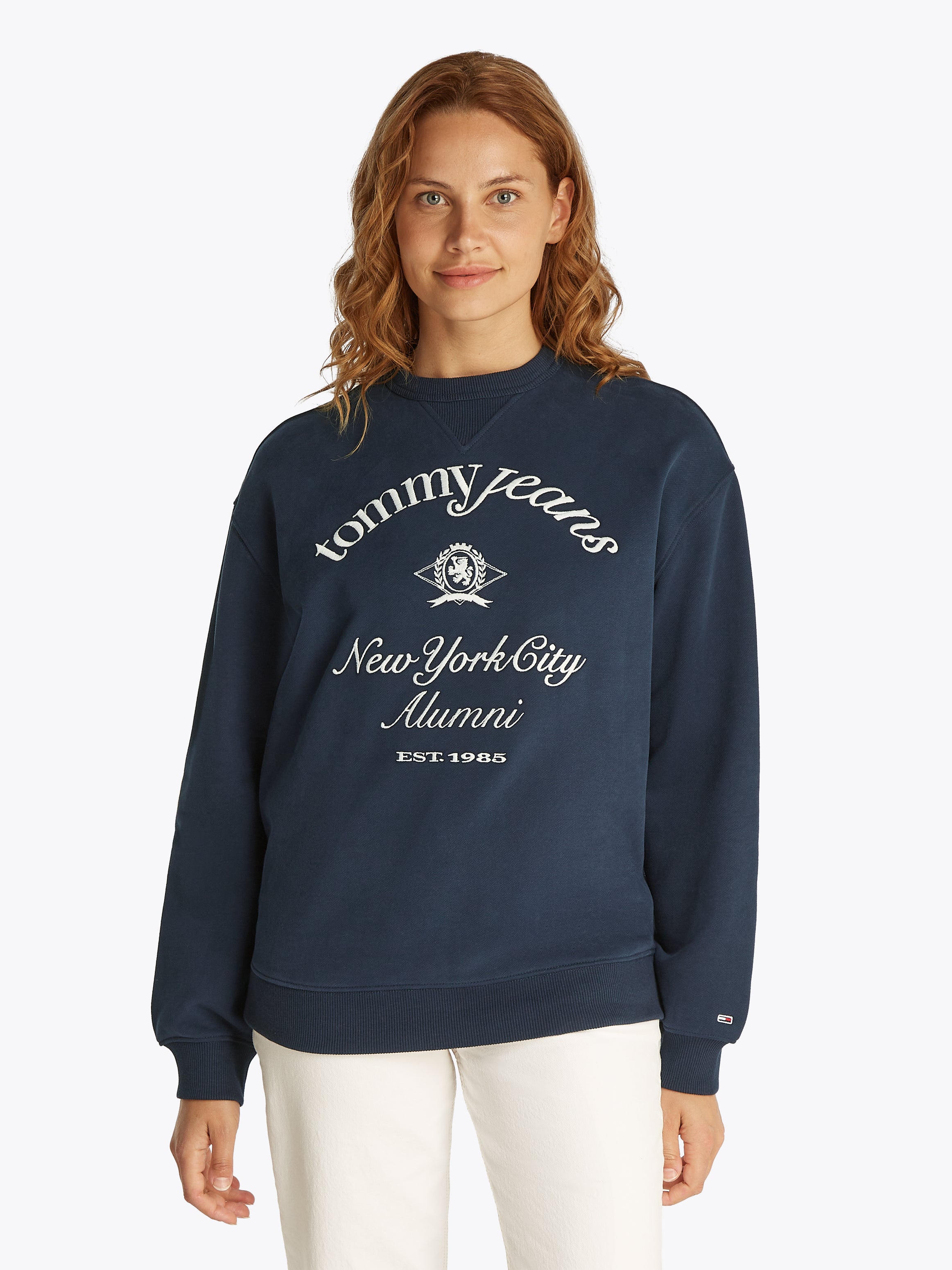 TJW RLX CREST NYC CREW Damen Pullover in Dunkelblau