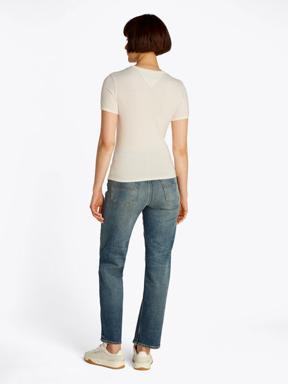 TJW SLIM CREST NYC RINGER TEE - Damen - 100 % Baumwolle