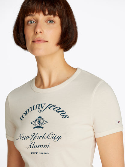 TJW SLIM CREST NYC RINGER TEE - Damen - 100 % Baumwolle