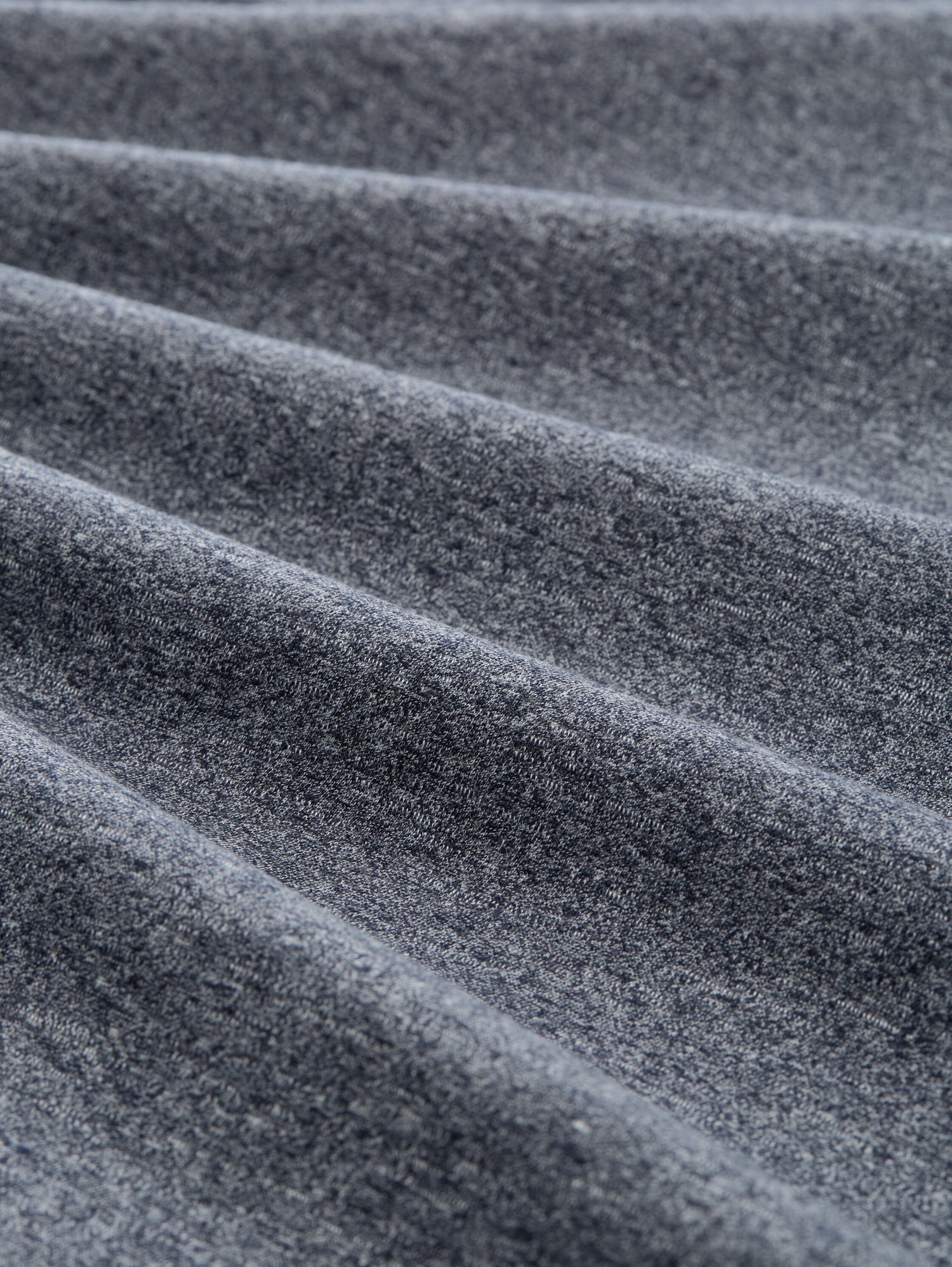 Basic Herren T-Shirt Logo-Stickerei Slub-Jersey Melange-Optik