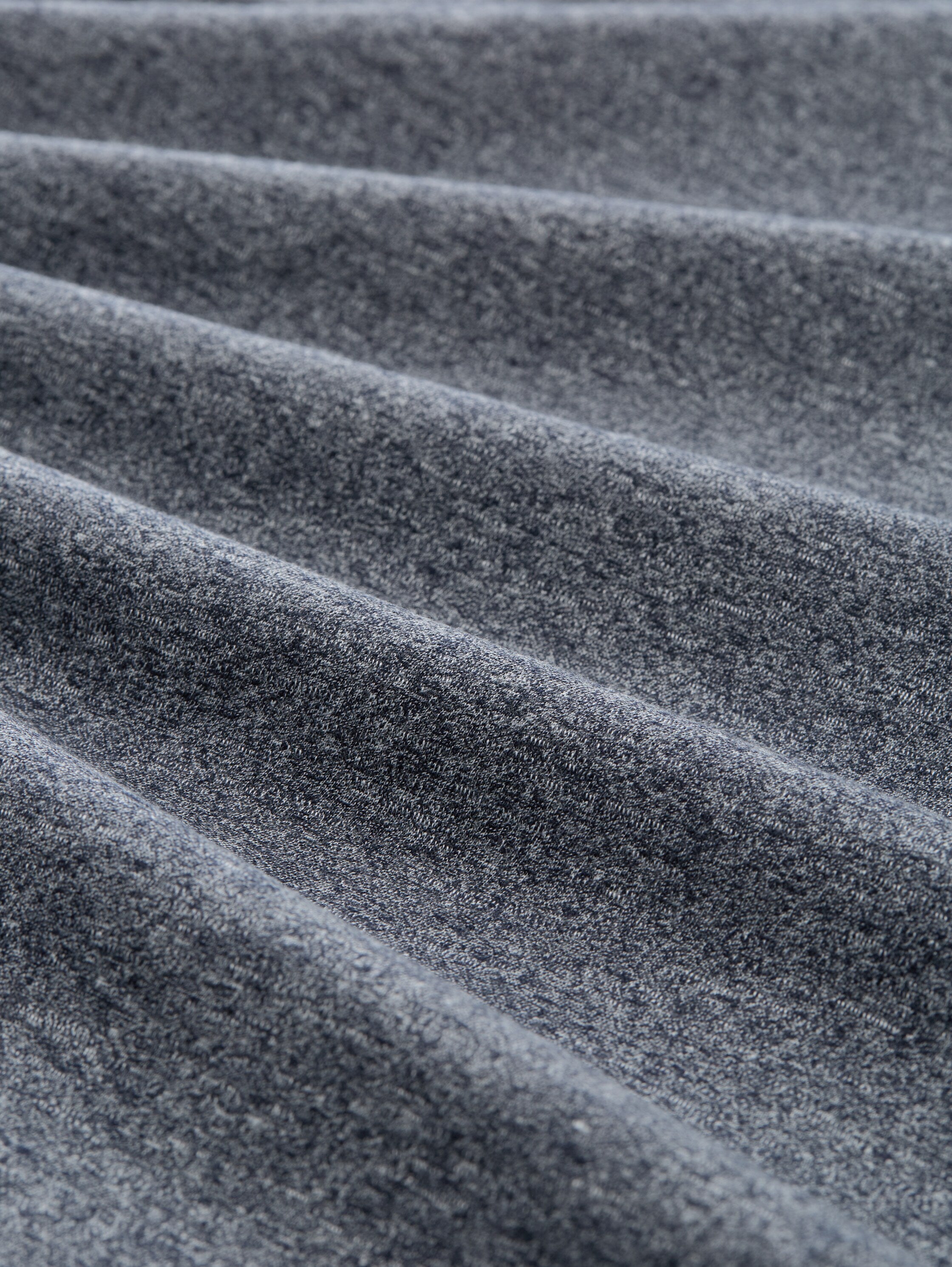 Basic Herren T-Shirt Logo-Stickerei Slub-Jersey Melange-Optik