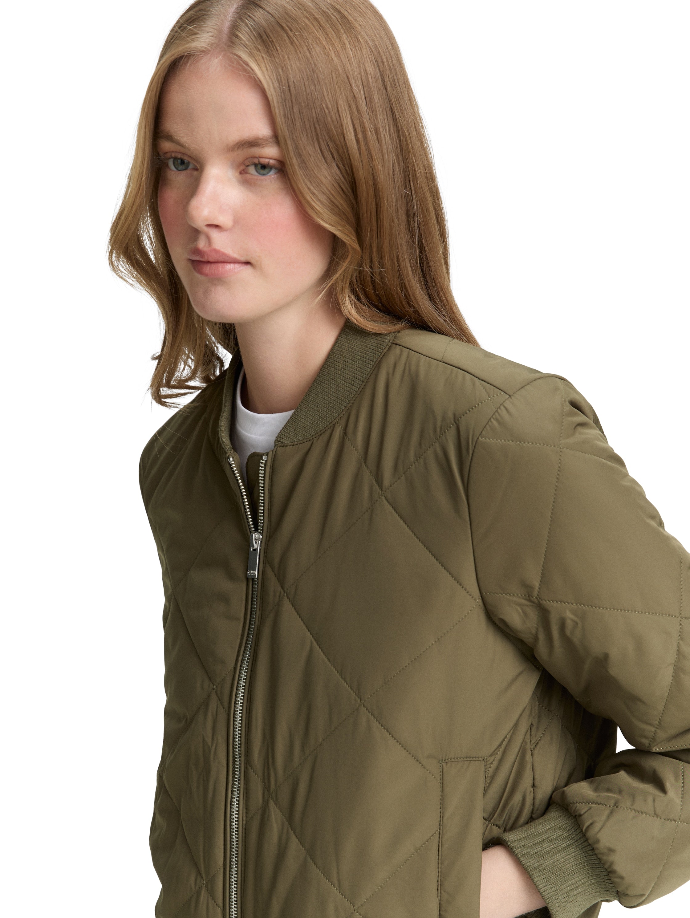 Tom Tailor Denim Bomberjacke Damen Steppung Rippbündchen