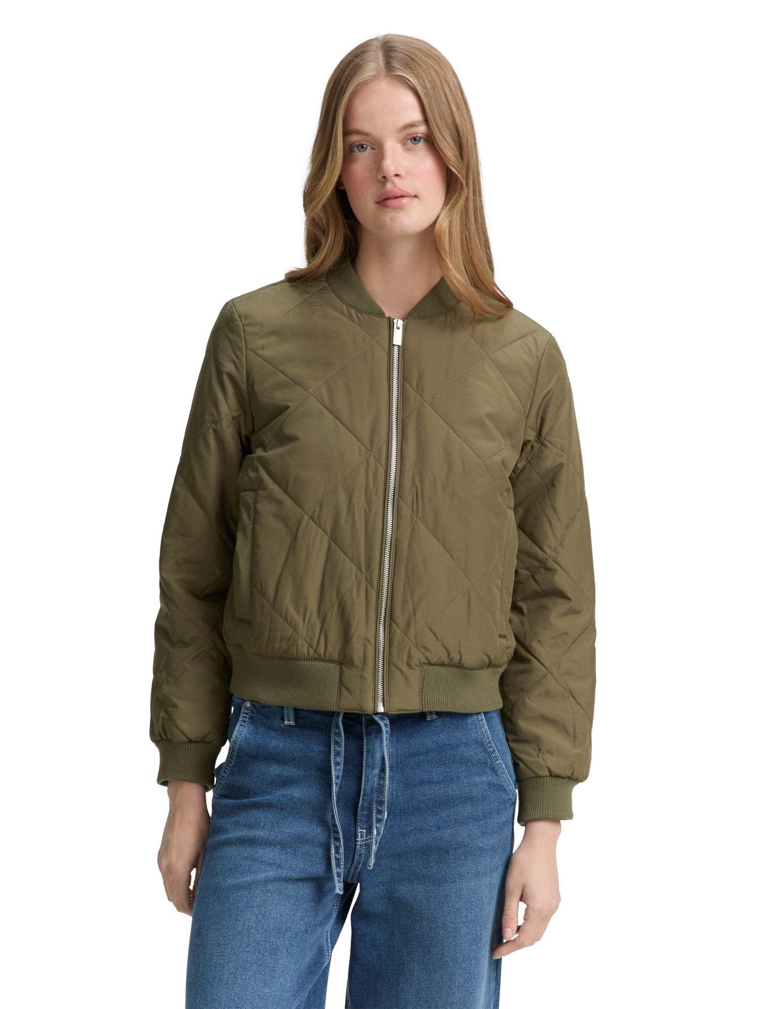 Tom Tailor Denim Bomberjacke Damen Steppung Rippbündchen