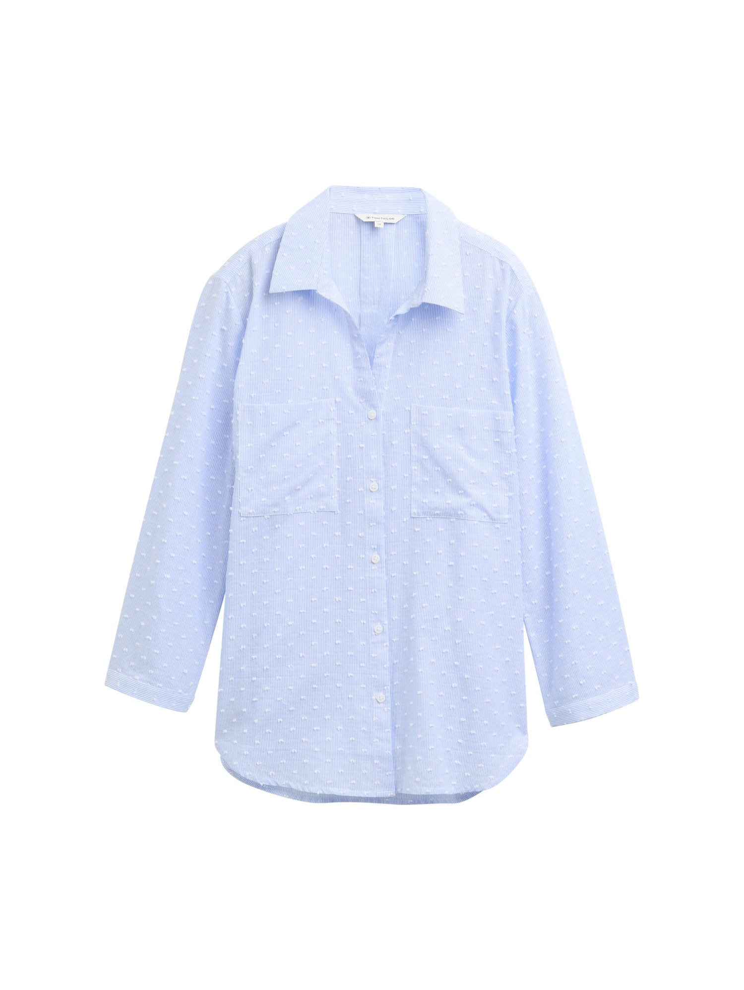 Tom Tailor Denim Gestreifte Dobby Bluse Damen Bequem