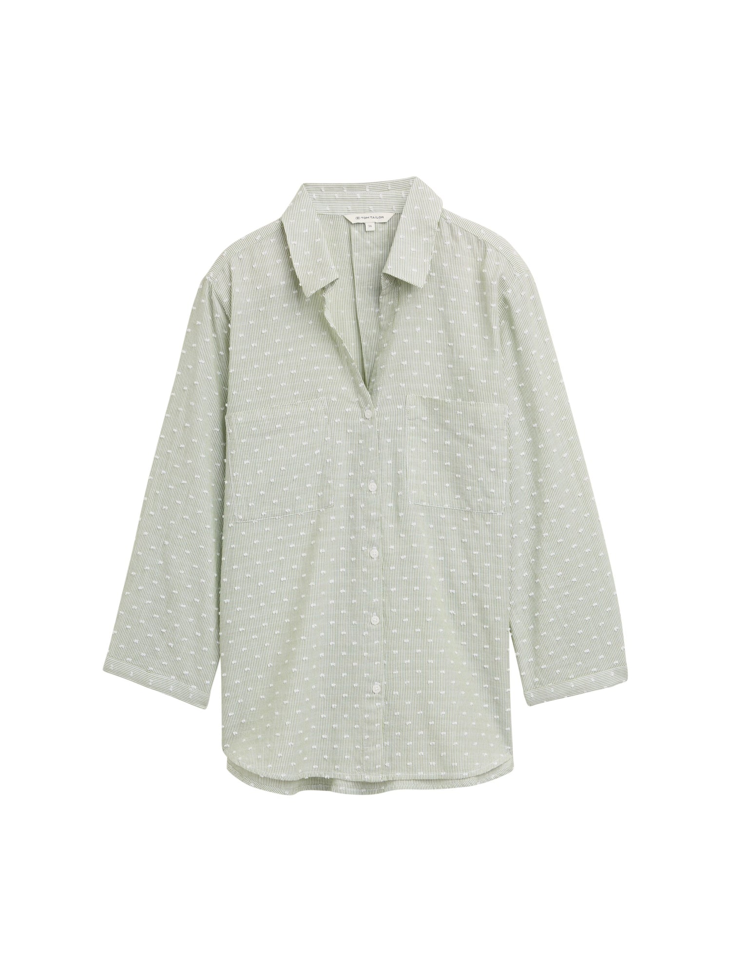 Tom Tailor Denim Gestreifte Dobby Bluse Damen Bequem