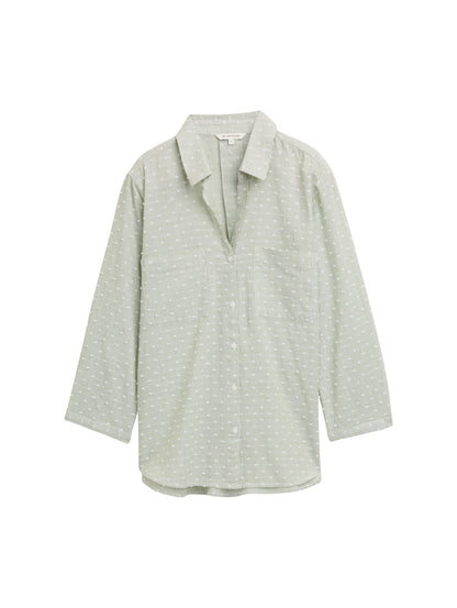 Tom Tailor Denim Gestreifte Dobby Bluse Damen Bequem